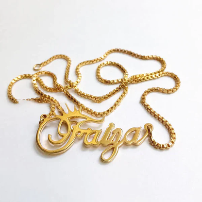 Crown Name Necklace