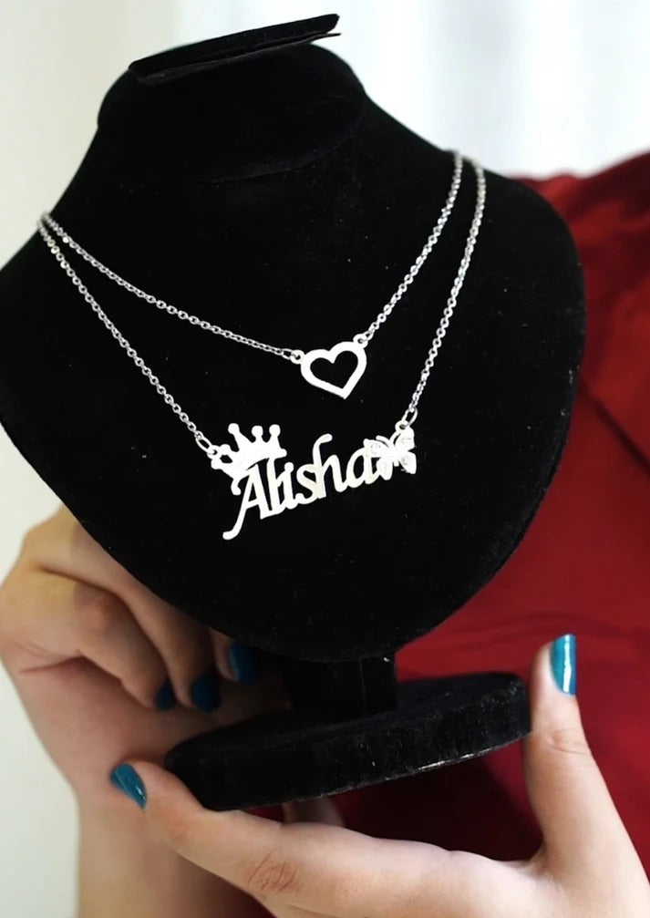 Double Chain Name Necklace